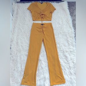 Two-piece wide, leg pants set